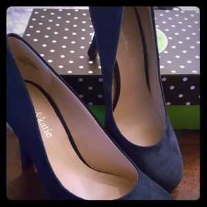 Navy blue suede Kelly & Katie heels size 6